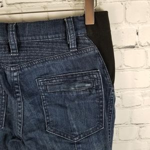 BCBGMAXAZRIA | skinny moto stretch ankle zip jeans